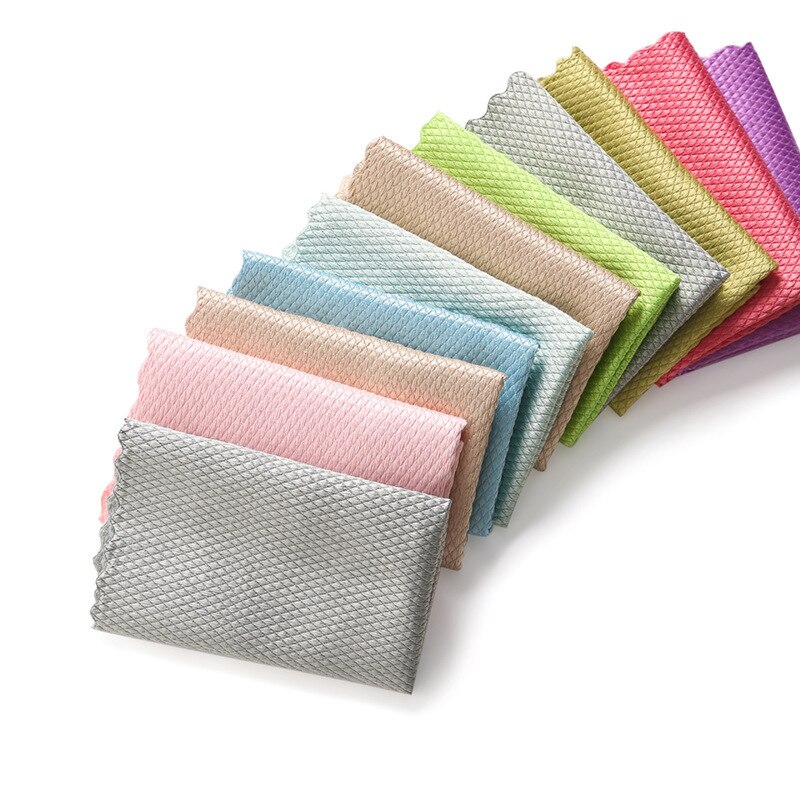 Microfiber Glass Cleaning Towel Mirror Cleaning Cloth Kitchen Cleaning Towel Wipe Wine Glass Cloth Car Window Clean Tools