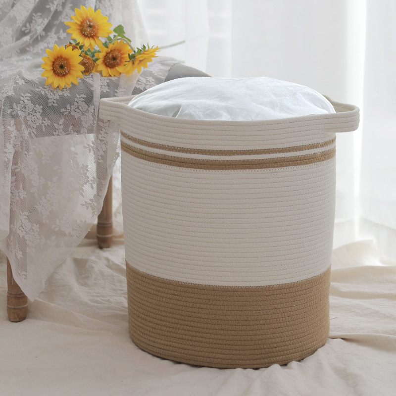 Basket Hangers Rope Woven Decorative Dirty Clothes Basket Laundry