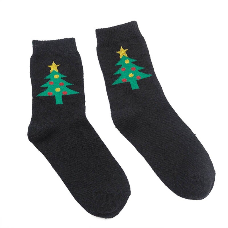 2 stk kvinder jul vinter tykke sokker varme lange sokker basketball sport anti-slip sokker 5 farver: B