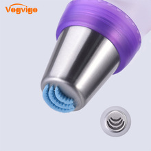 VOGVIGO Decorating Mold Chocolate Cookie Valentine Heart Flower Fondant Cake Nozzles DIY Stainless Steel Icing Piping Nozzle