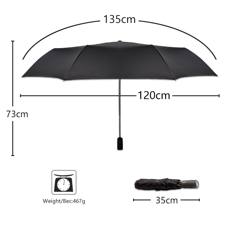 Marca de qualidade grande 120cm 3 guarda-chuva dobrável homem chuva mulher golfe negócios guarda-chuva à prova vento automático guarda-sol viagem