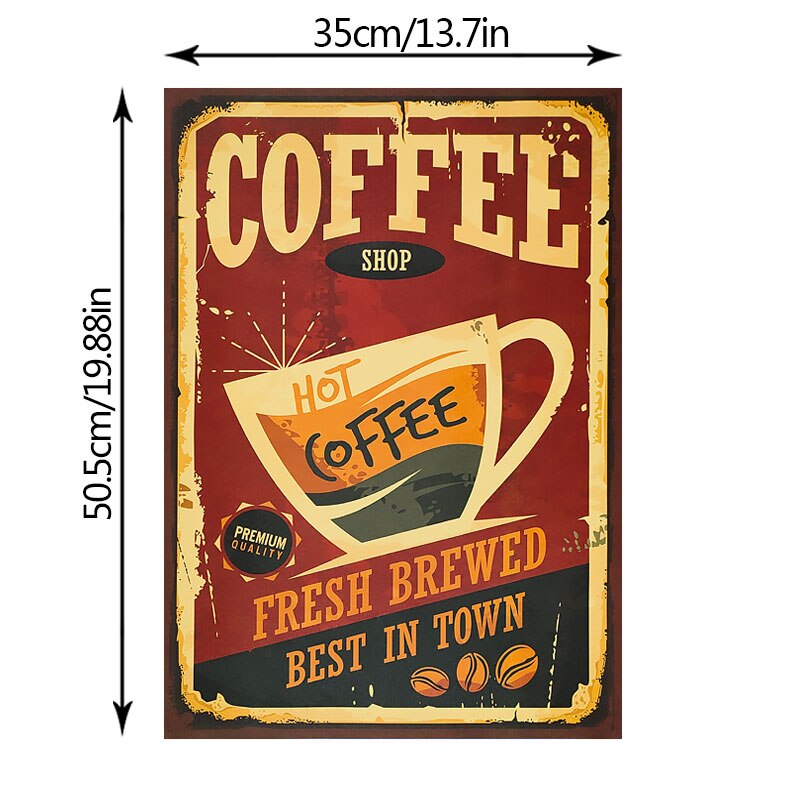 Kaffee werbung Poster frische gebraut in stadt retro Kraft papier Poster Cafe Heimat dekoration malerei kern Zauberstab aufkleber: Ursprünglich Titel