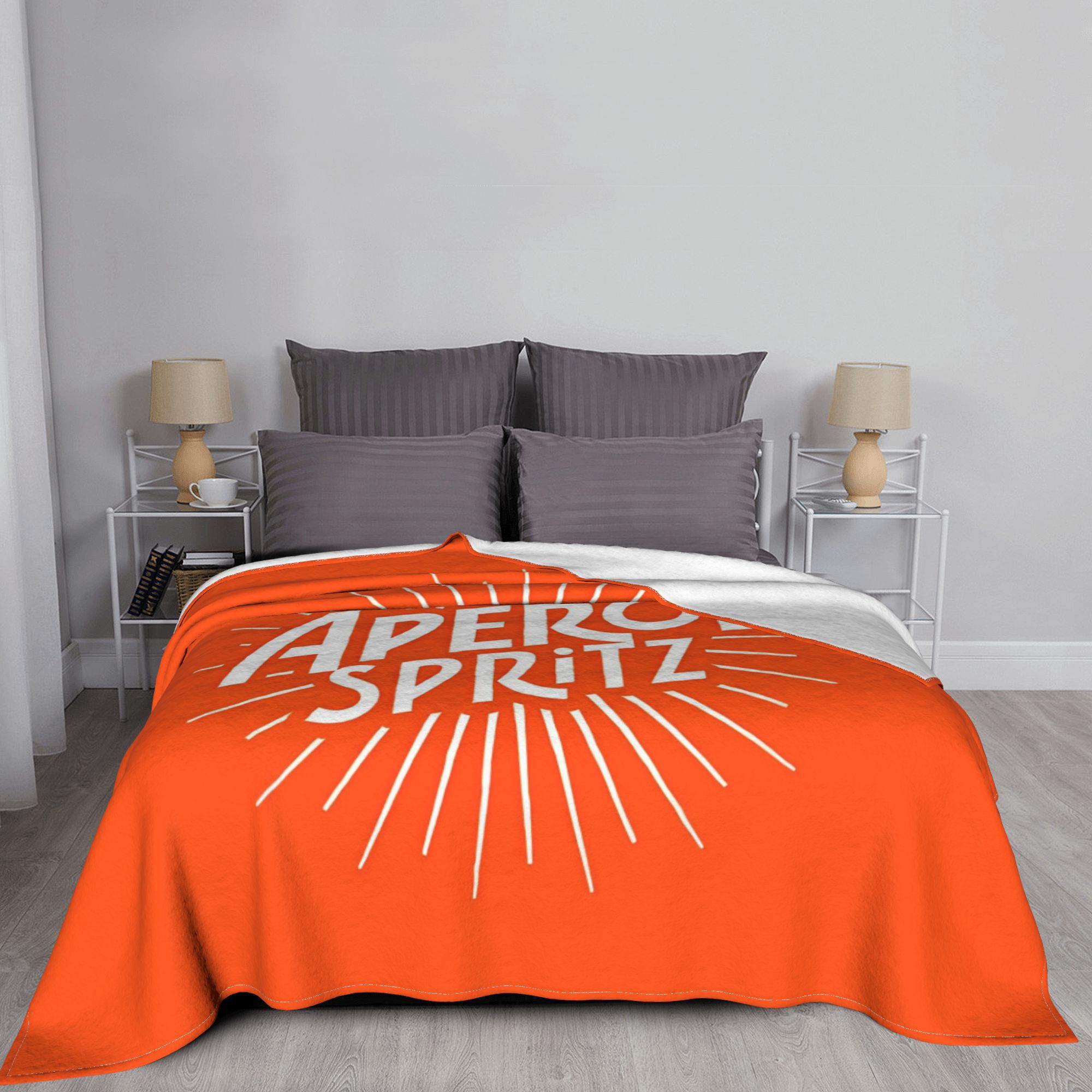 Mantas de franela Aperols Spritz, divertidas mantas para sofá, ropa de cama, salón, colcha fina de felpa de 125x100cm