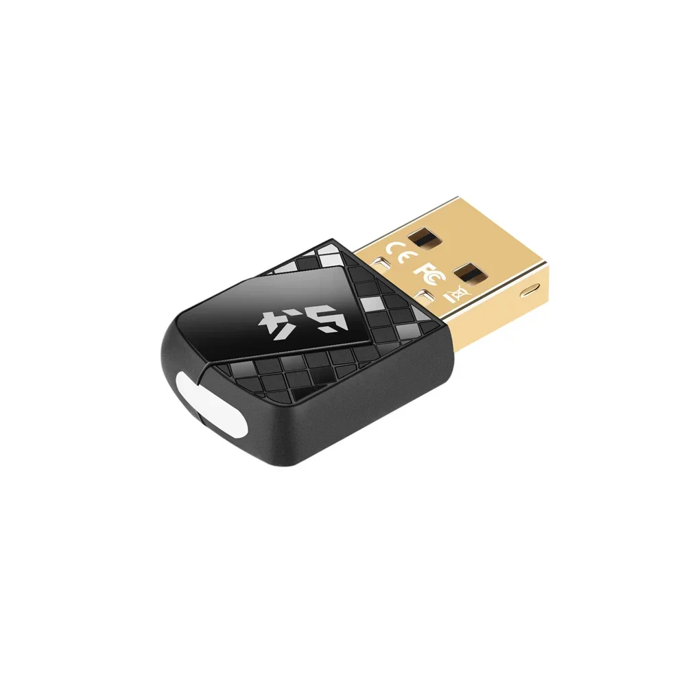Adattatore Bluetooth USB Bluetooth 5.4 Dongle Adaptador per PC Mouse wireless Keyborad Laptop Ricevitore audio musicale Trasmettitore USB: Argento