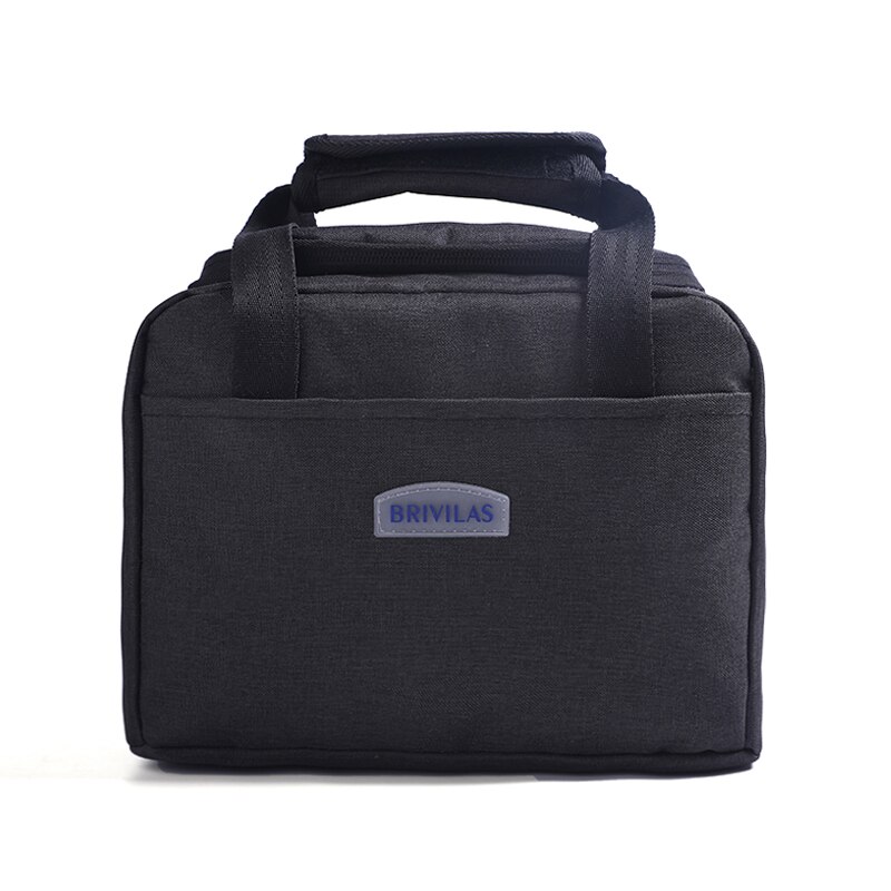 Brivilas Insulated Lunch Bag Women Thermal Lunchbox Cooler Picnic Bags Kids Lunch Bag for School Reusable Food Bag: black