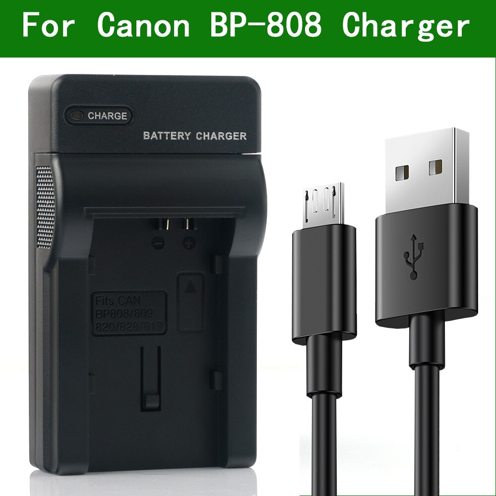 LANFULANG BP 808 Battery Charger Kit for Canon BP-807 BP-808 BP-809 BP-819 BP-827 HFM40 HFM400 HFM41 HFS100 HFS30 HFS11 HFS21