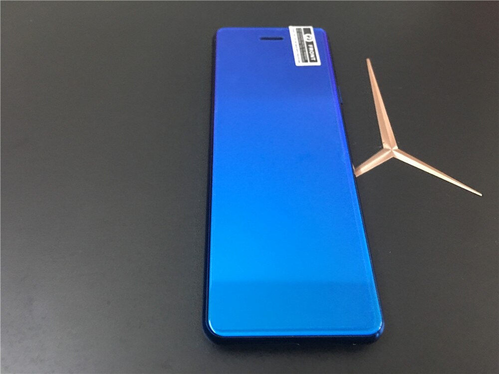 Super Mini Ulcool V99 Mobiel Ultradunne Card Metalen Body Bluetooth 2.0 Dialer Anti-Verloren Fm MP3 Dual Sim-kaart mini Mobiele Telefoon: ULCOOL V99 / Blauw