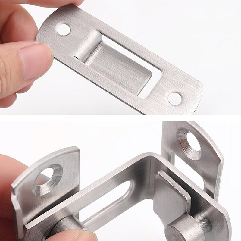 90 Degree Right Angle Door Latch Hasp Bending Latch Barrel Bolt with Screws for Doors Buckle Bolt Sliding Lock