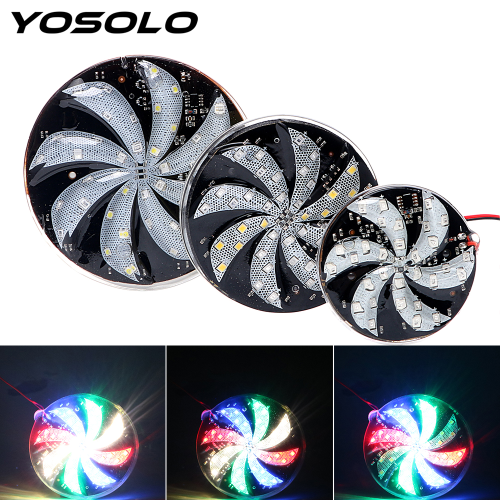 Yosolo Motorfiets Auto 12V Gemodificeerde Windmolen Lichten Auto Styling Led Strobe Licht Kleurrijke Verlichting Flash Lamp Sfeer Lamp