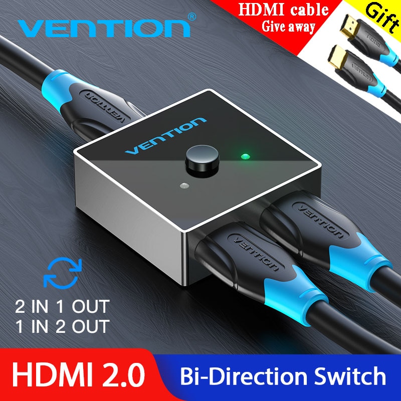 Ventie Hdmi Switch Bi-Richting 2.0 Hdmi Splitter 1x 2/2X1 Adapter 2 In 1 Out converter Voor PS4 Pro/4/3 Tv Box Hdmi 4K Switcher
