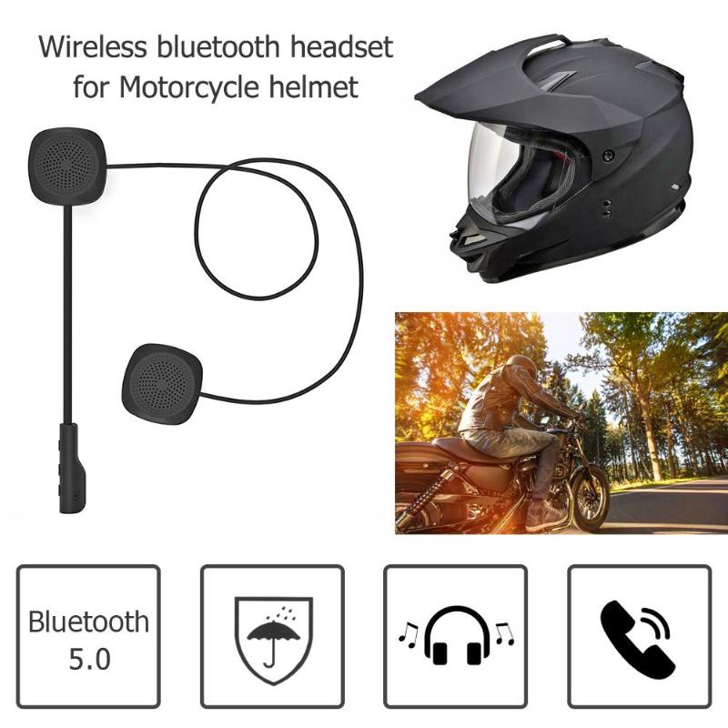 Mh04 motorcykel hjelm headset trådløs bluetooth 5.0 håndfri hovedtelefoner