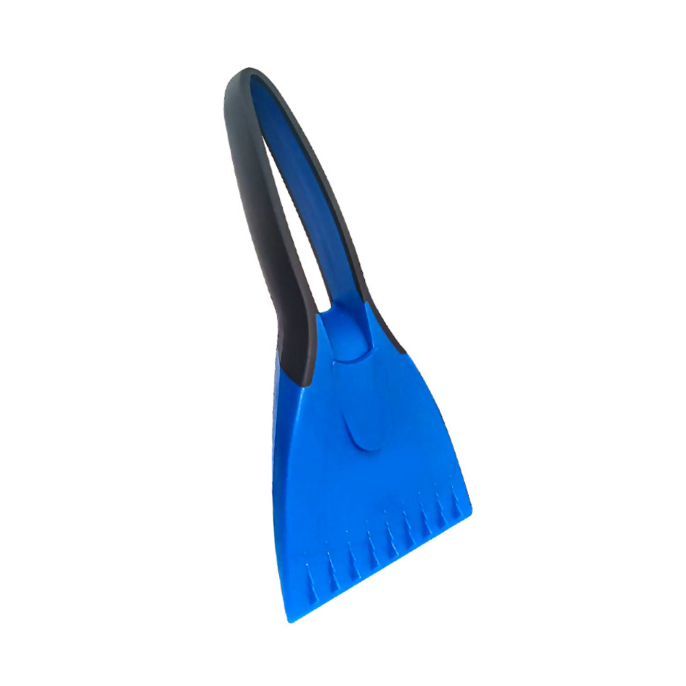Rascadores de hielo para coche, pala de nieve de silicona para coche, mango suave, eliminación de raspador de hielo, herramientas de limpieza de nieve para invierno, accesorios para automóviles: Negro