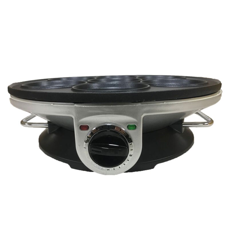 Máquina de panqueca elétrica multifuncional, chapa de uso caseiro para cozinhar panquecas com 7 buracos, máquina de café da manhã 1 peça