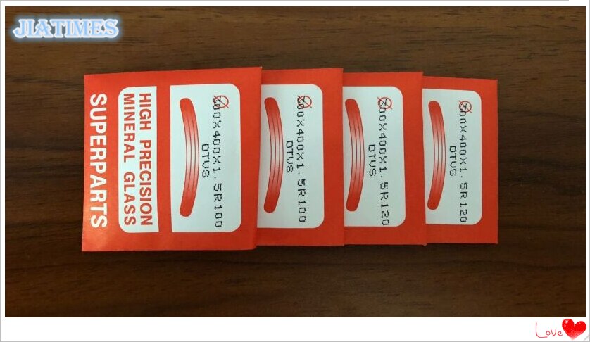 30 pièces blanc minéral verre montre cristaux incurvé rectangulaire 1.0mm épaisseur pour la coupe