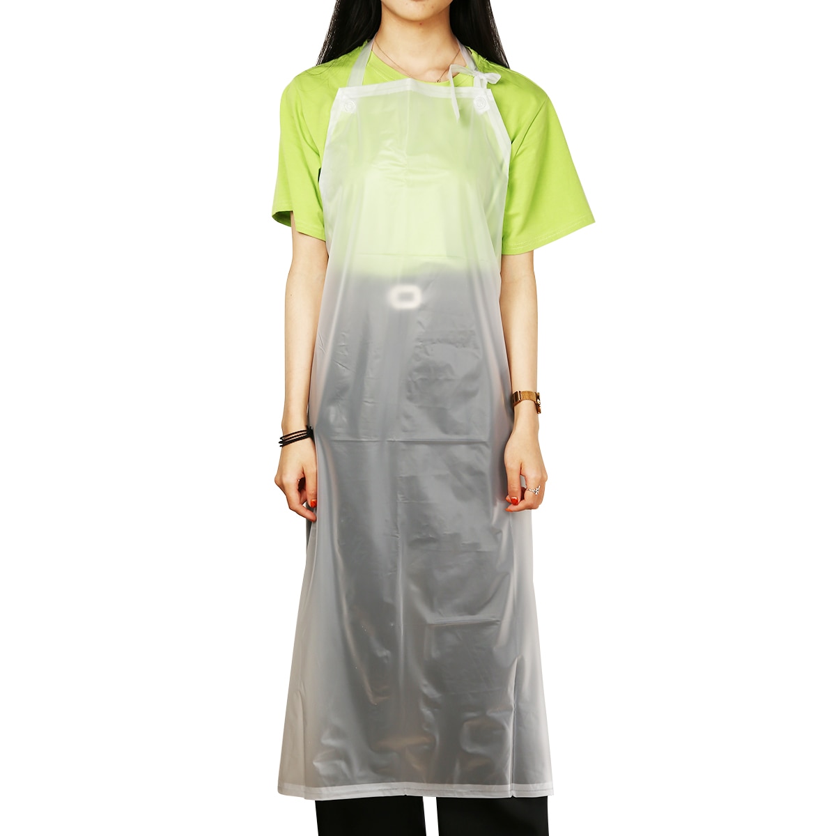 Frosted PVC Transparent Waterproof Apron Clear Oil Resistance Apron Kitchen Cooking Unisex Back Tie Household Aprons