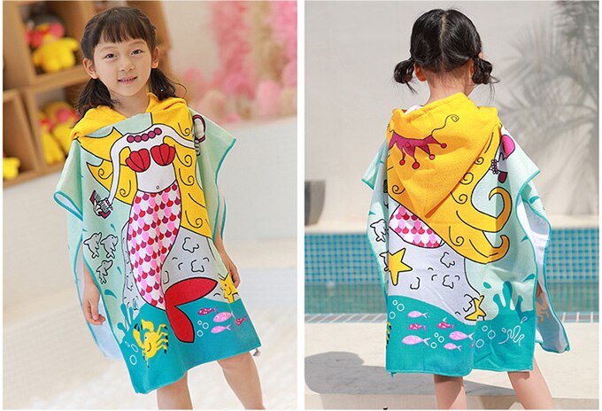 Baby Peuter Kids Badjas Cartoon Dieren Hooded Badhanddoek Voor Jongens Meisjes Kinderen Cartoon Mermaid Badjassen Pyjama Kleding