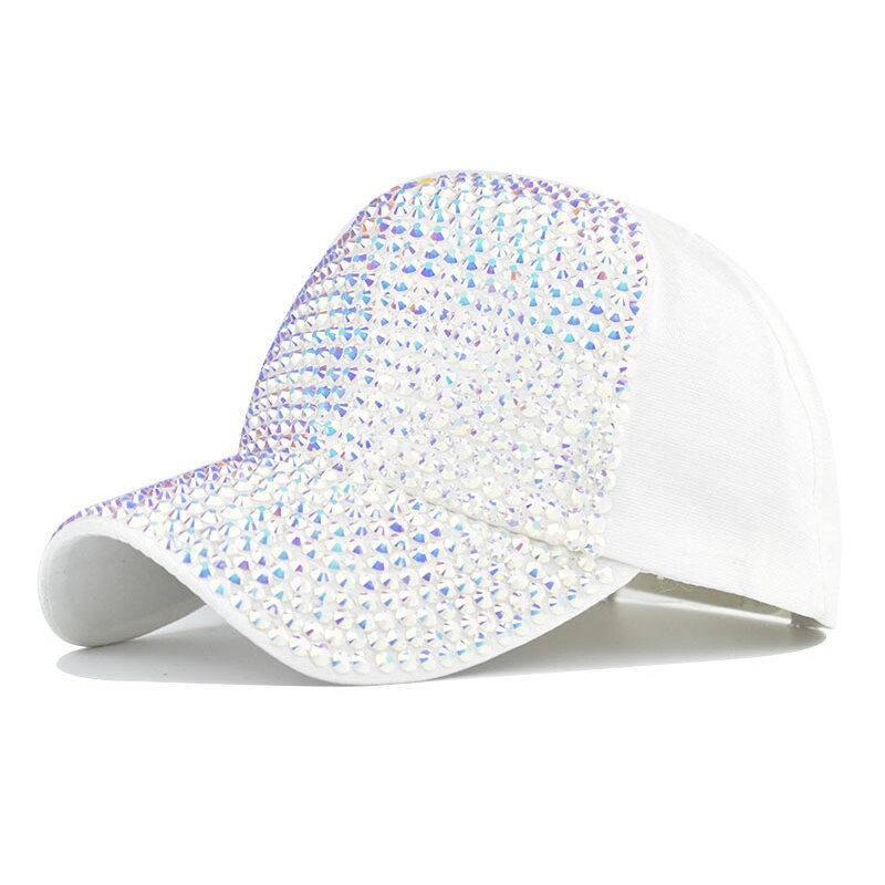 Gorra de béisbol con diamantes para mujer, gorro de béisbol con diamantes a la para actividades al aire libre, para el Sol, para viajes, senderismo, juvenil,