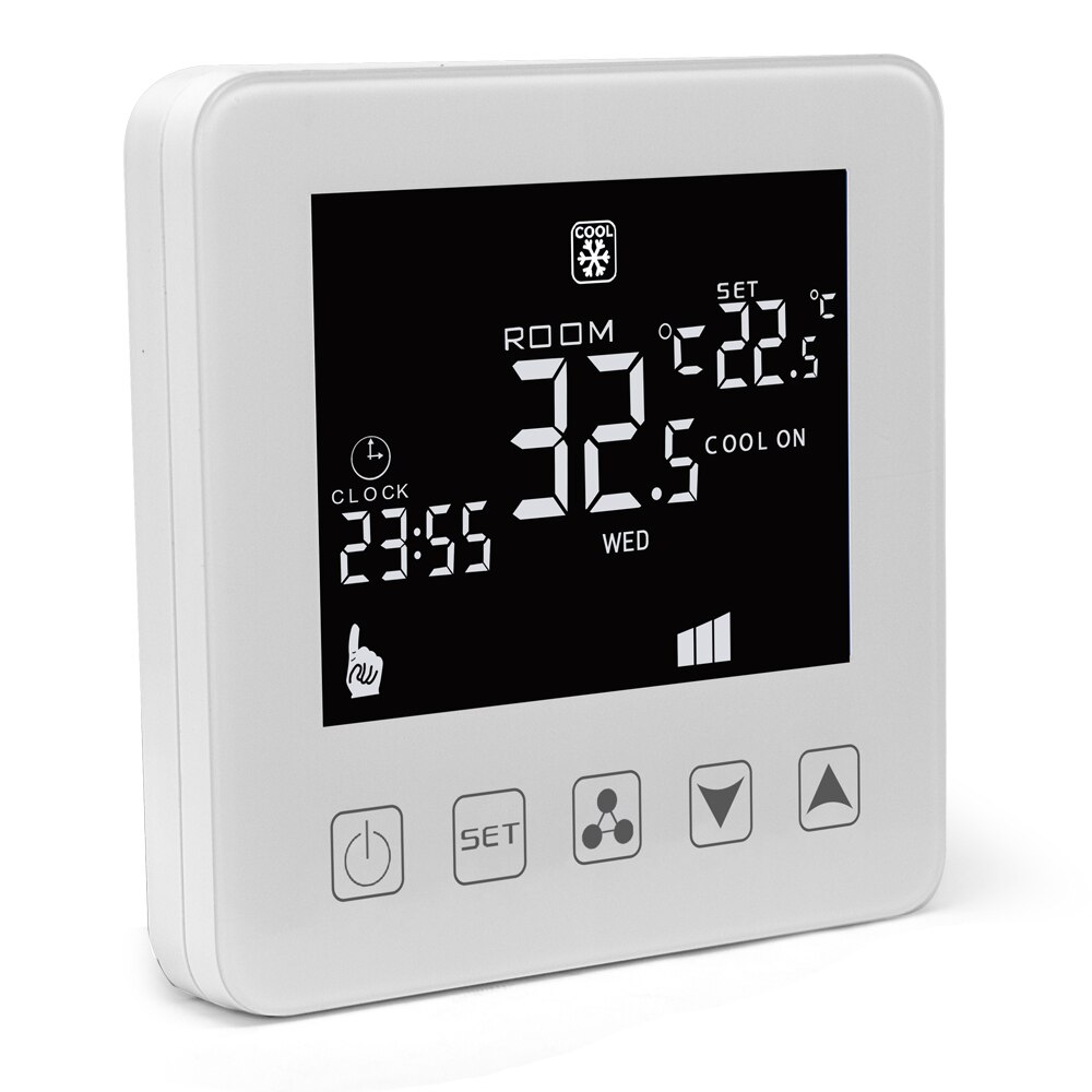 Smart klimaanlæg termostat wifi tre hastighed fjernbetjening switch termostat fan coil enhed rumtemperatur controller
