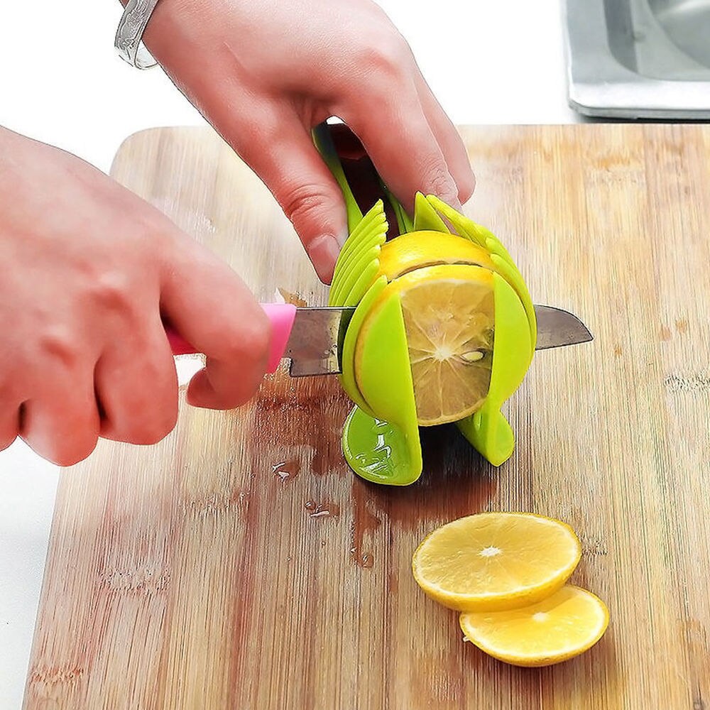 Multifunctionele Plastic Aardappel Slicer Fruit Groente Snijder Citroen Ui Tomaat Snijden Houder Koken Gereedschap Keuken Gadgets