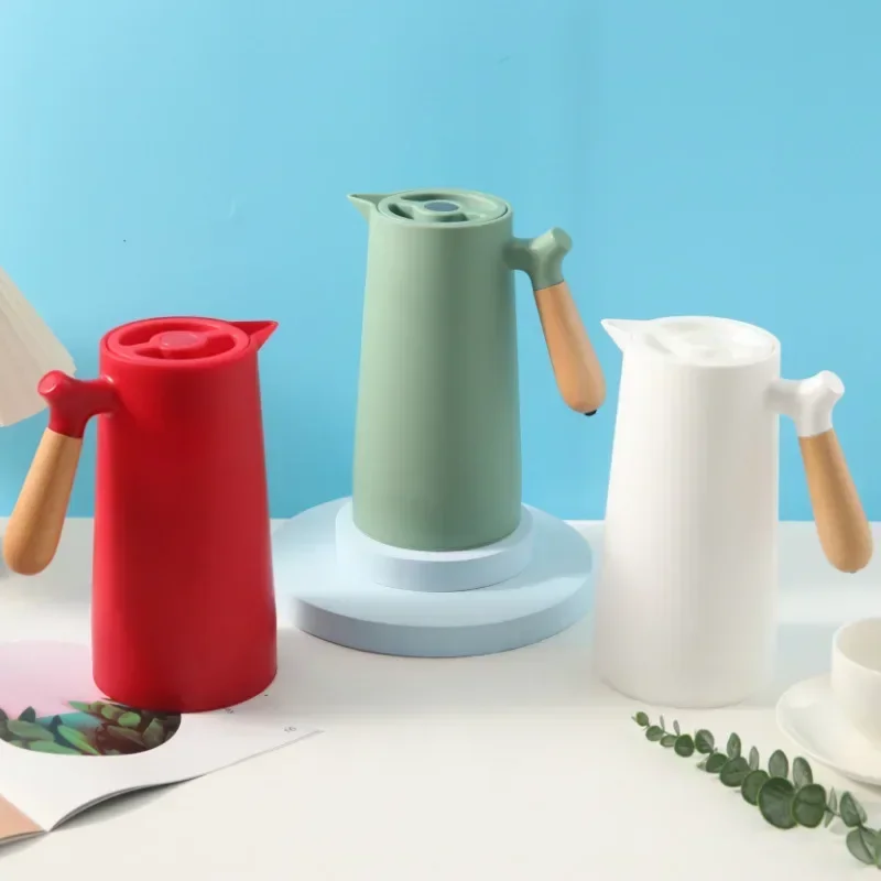 1l Grote Capaciteit Ketel Huishoudelijke Koffiepot Glazen Voering Warm Water Kan Fles Vacuüm Fles Thermos Nordic Thermische Isolatie
