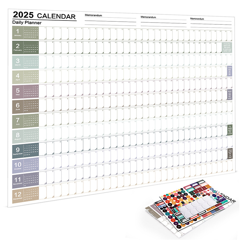 2025 2024 Kalender Planner Vel Grote Muur Kalender Kawaii Takenlijst Planner Doellijst Schema Organisator Kantoorbenodigdheden