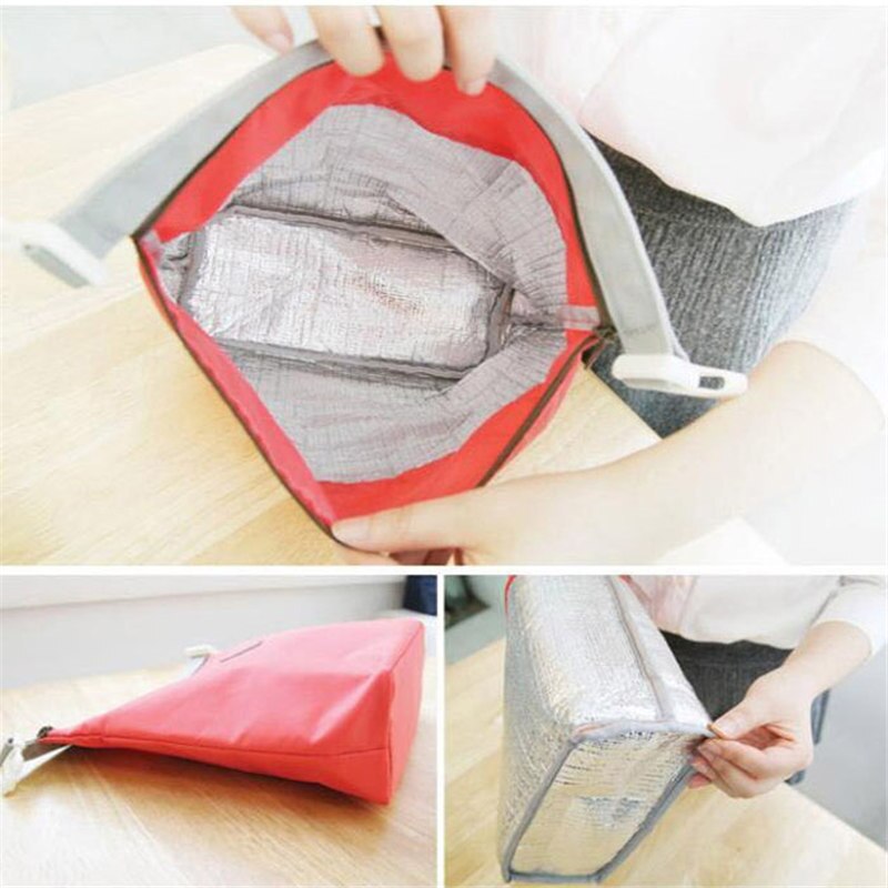 Mittagessen Tasche Neue Tote Tragbare Isolierte Cooler Wasserdichte Lebensmittel Lagerung Tasche Rot Für Frauen Männer Kid 225