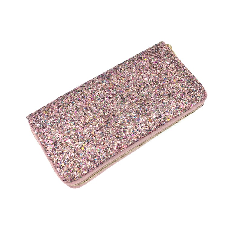 Women's Style Glitter Long Purse Girls Sparkly Sequin Wallet: B