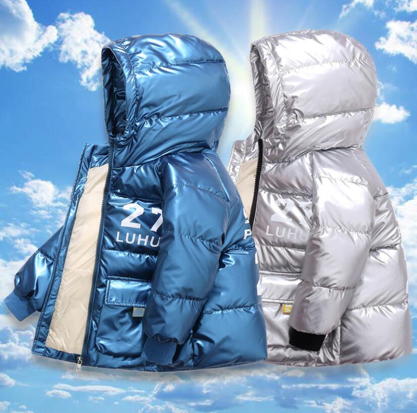 verdicken Warme Weiße Ente Unten Winter Helle Oberfläche freundlicher SnowCoat Schwergewicht Outfits Baby Jungen Mädchen Jacken Outwear