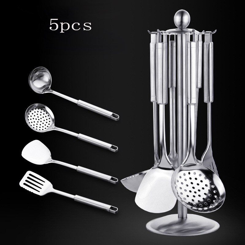 7 Pcs/Set Multifunction Stainless Steel Kitchen Cooking Tools Sets Restaurant Utensils Turner Ladle Kitchenware