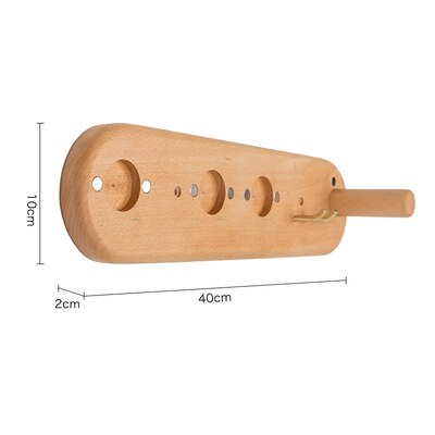 Nordic Wooden Hair Dryer Holder Sundries Wall-mounted Rack Multi-function Bathroom Storage Organizer Home Decoration Accessories: A(Beech)