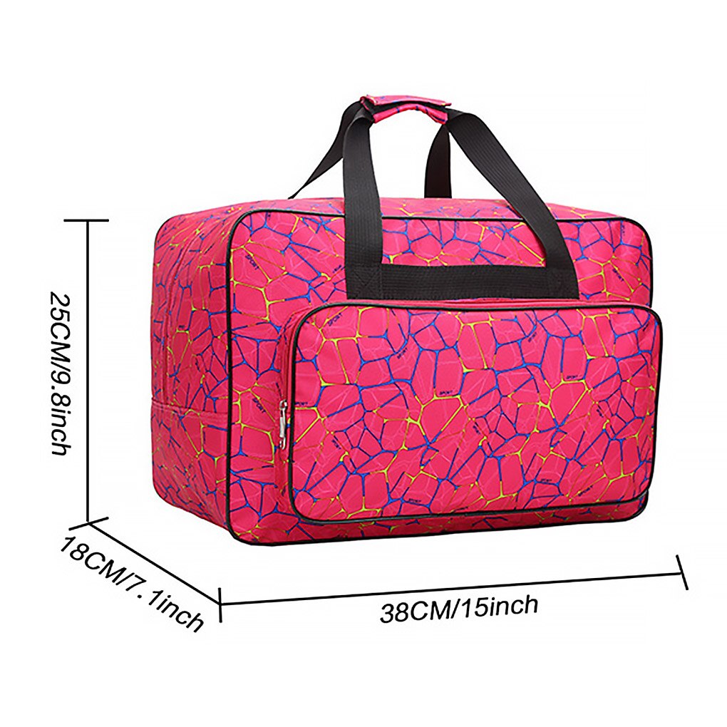Large Capacity Sewing Machine Storage Handbag Women Sports Fitness Carry Bag Portable Travel Storage Handbag: S PINK