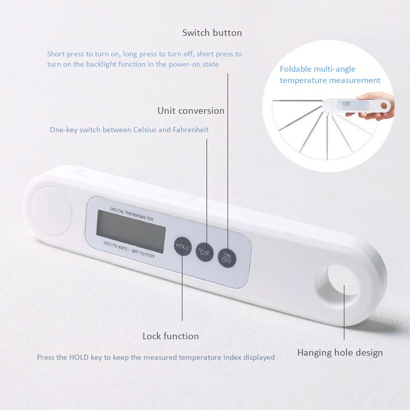 Kitchen Thermometer for Food BBQ Electronic Cooking Thermometer Probe Meat Water Milk Meat Thermometer Kitchen Tools