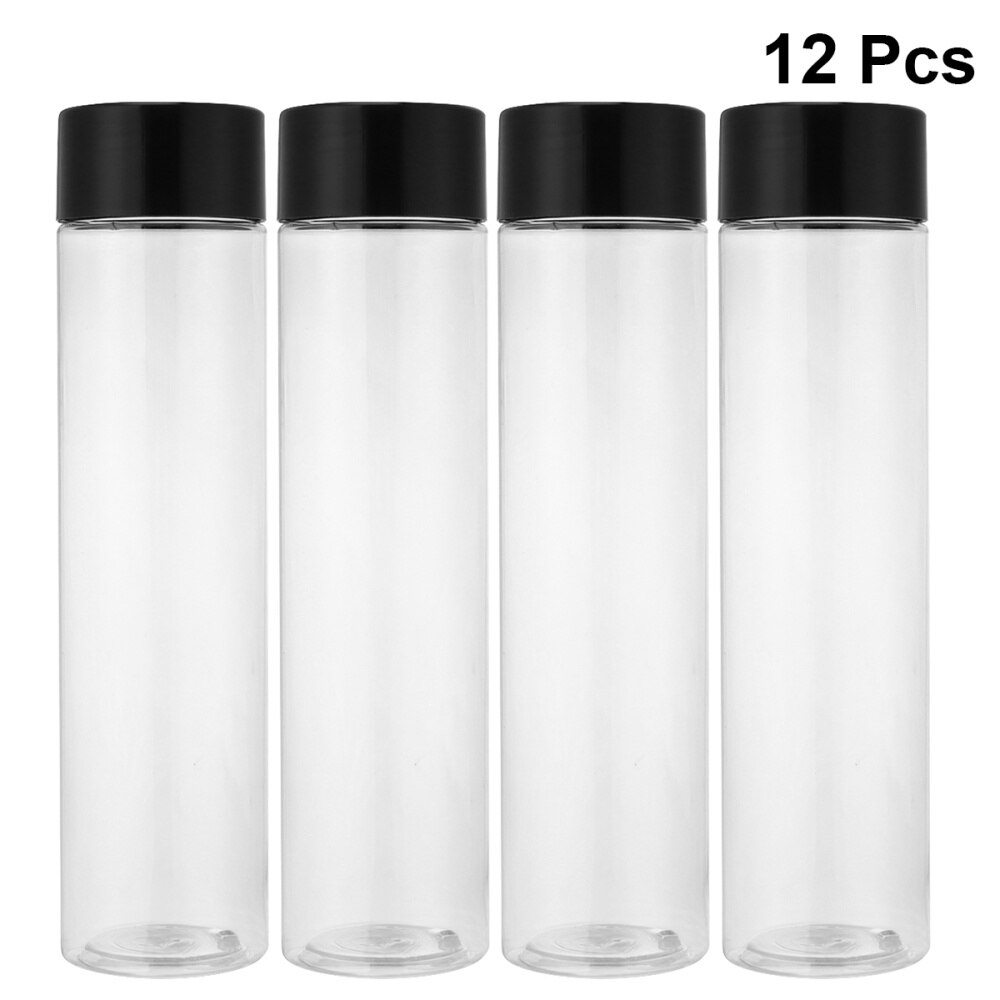 12 st dryckesflaskor disponibla tomma flaskor behållare för husdjursvatten  (500ml)