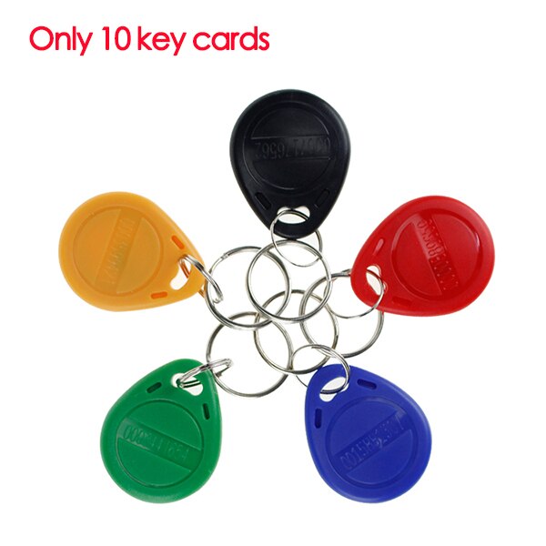 Standalone Access Controller with 10pcs EM keychains RFID Access Control Keypad digital panel Card Reader For Door Lock System: only 10 keys