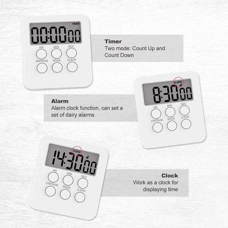 Multifunctional Kitchen Timer Alarm Clock Home Cooking Practical Supplies Cook Food Tool Kitchen Accessories Baking Tool