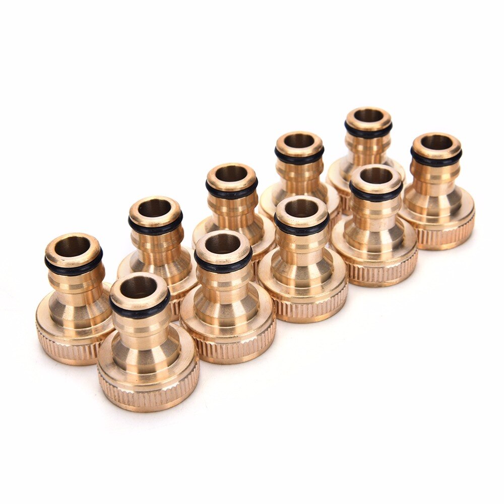 2PCS/set Brass Threaded Tap Garden Hose Connect Adaptor Fitting Pipe Kitchen Tap Water Pipe Connector Garden Watering Tools
