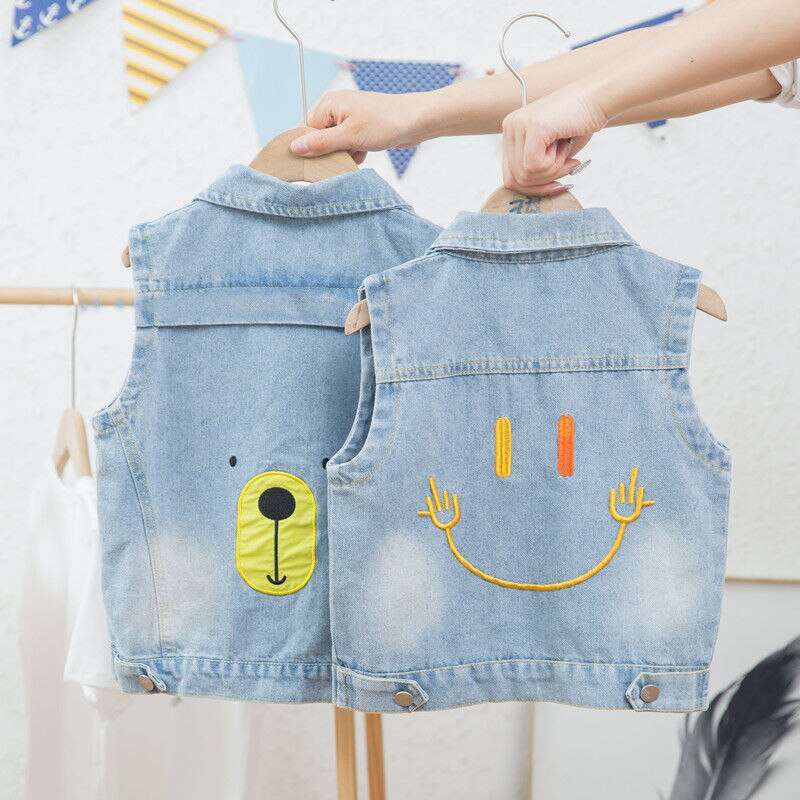 Peacolate 2-11Y Little&Big Girls Sequin Bovenkleding Borduurwerk Denim Jas, roze, 4-5 jaar