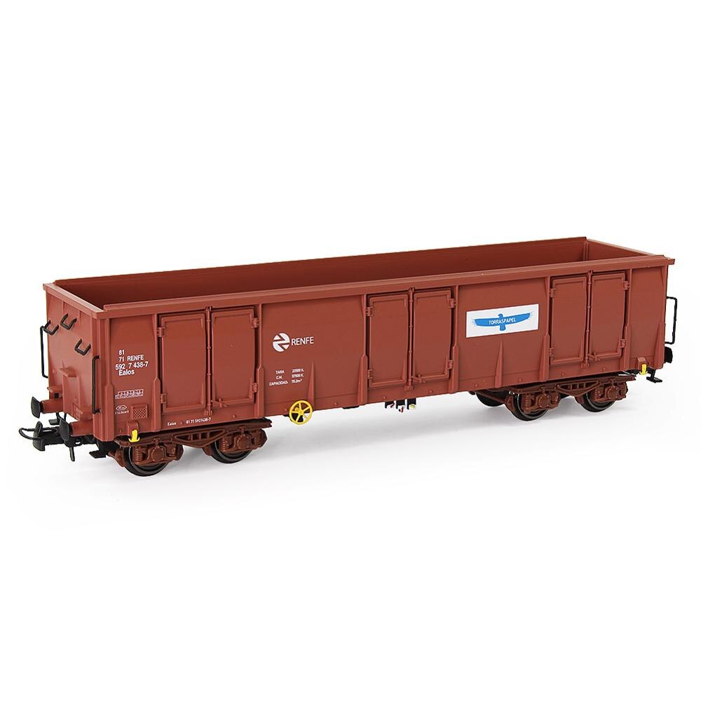 1pc/2 stücke HO Skala Braun RENFE Gedruckt Hohe-seite Gondel Auto Eisenbahn Wagen Roll Lager 1:87 fracht Auto C8742PZ: 1pc