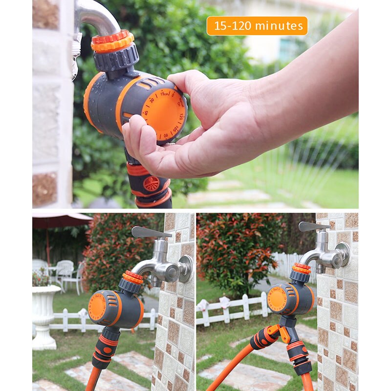 Temporizador de água eletrônico automático jardim controlador de irrigação válvula elétrica jardim temporizador de água display sistema de rega