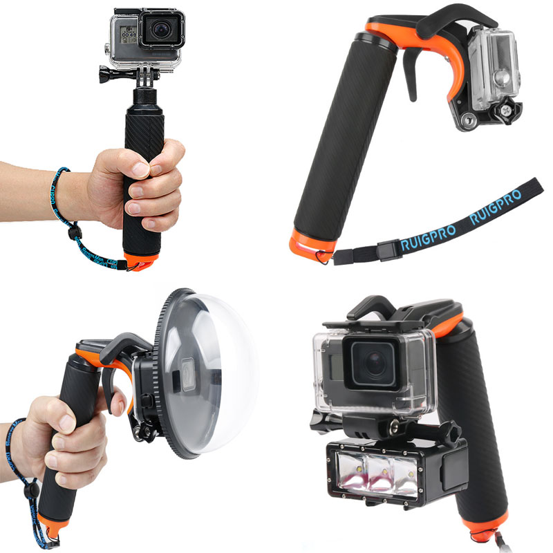 Puerto de cúpula impermeable para GoPro Hero7 6 5, carcasa negra impermeable, cubierta transparente, accesorios para Gopro 5 6 7