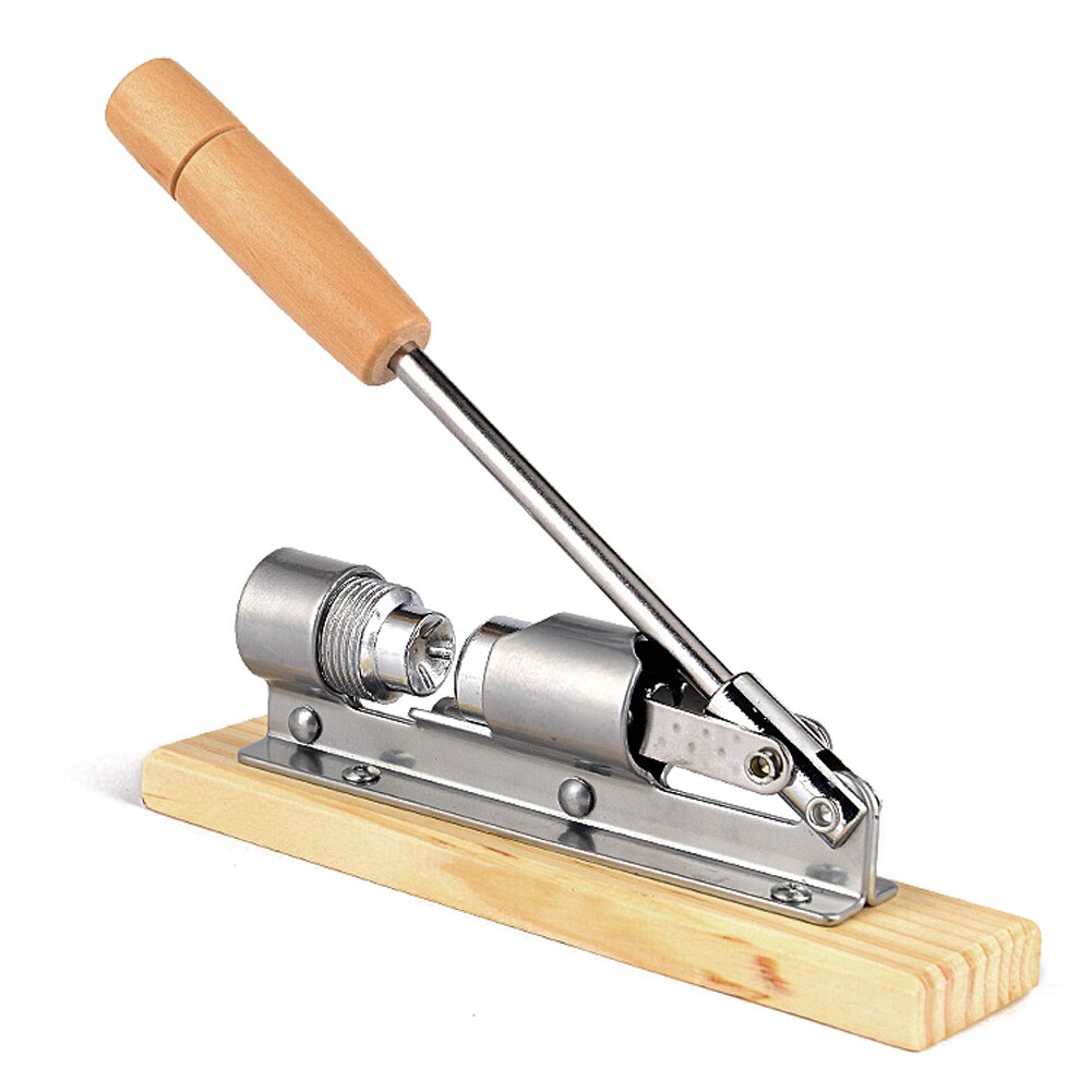 Herramientas de prensa manual para tuercas de Metal, utensilio de cocina con mango de madera, fácil apertura