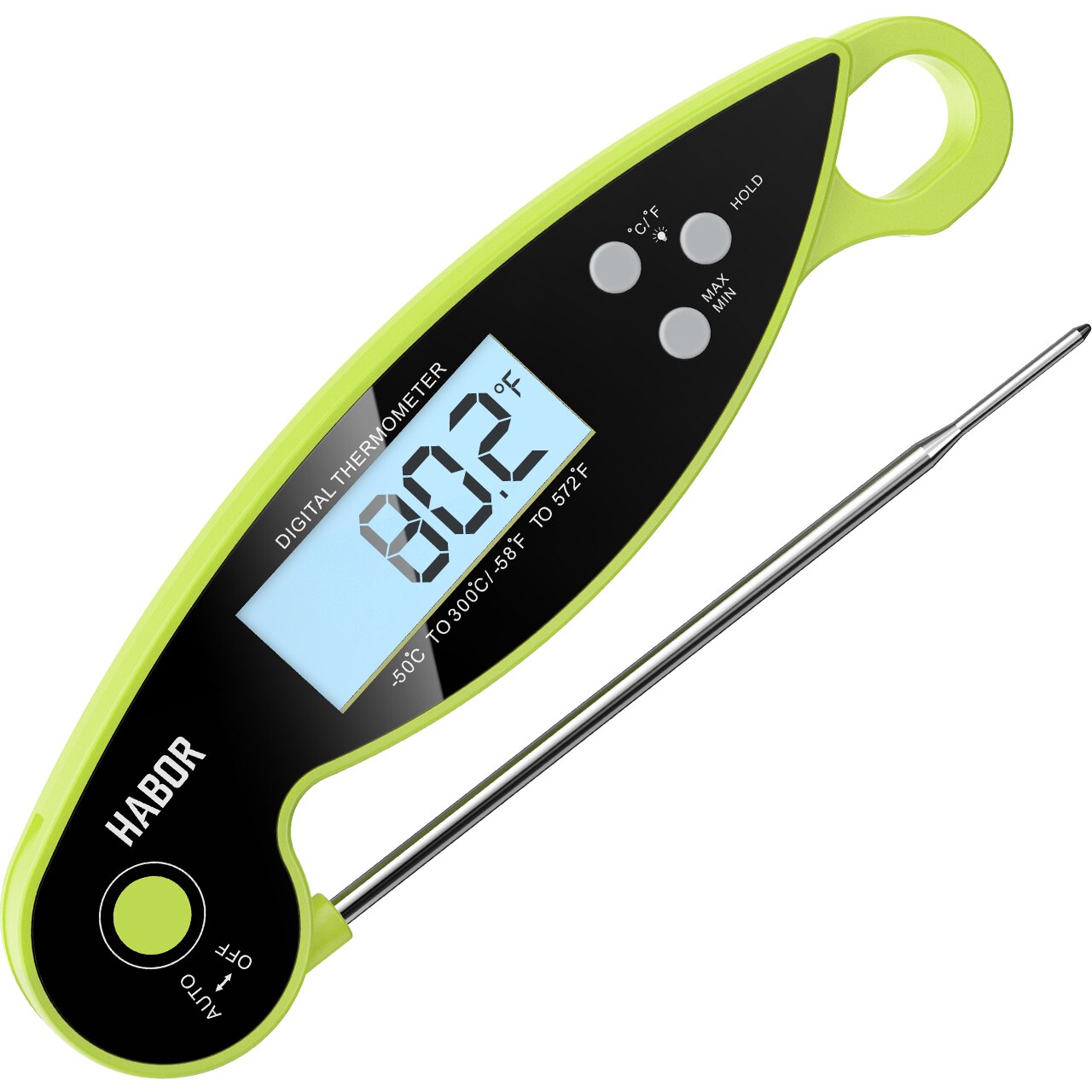 Habor Food Thermometer Digital Kitchen Thermometer Meat Water Milk Cooking Probe BBQ Electronic Oven Waterproof Kitchen Tools: green