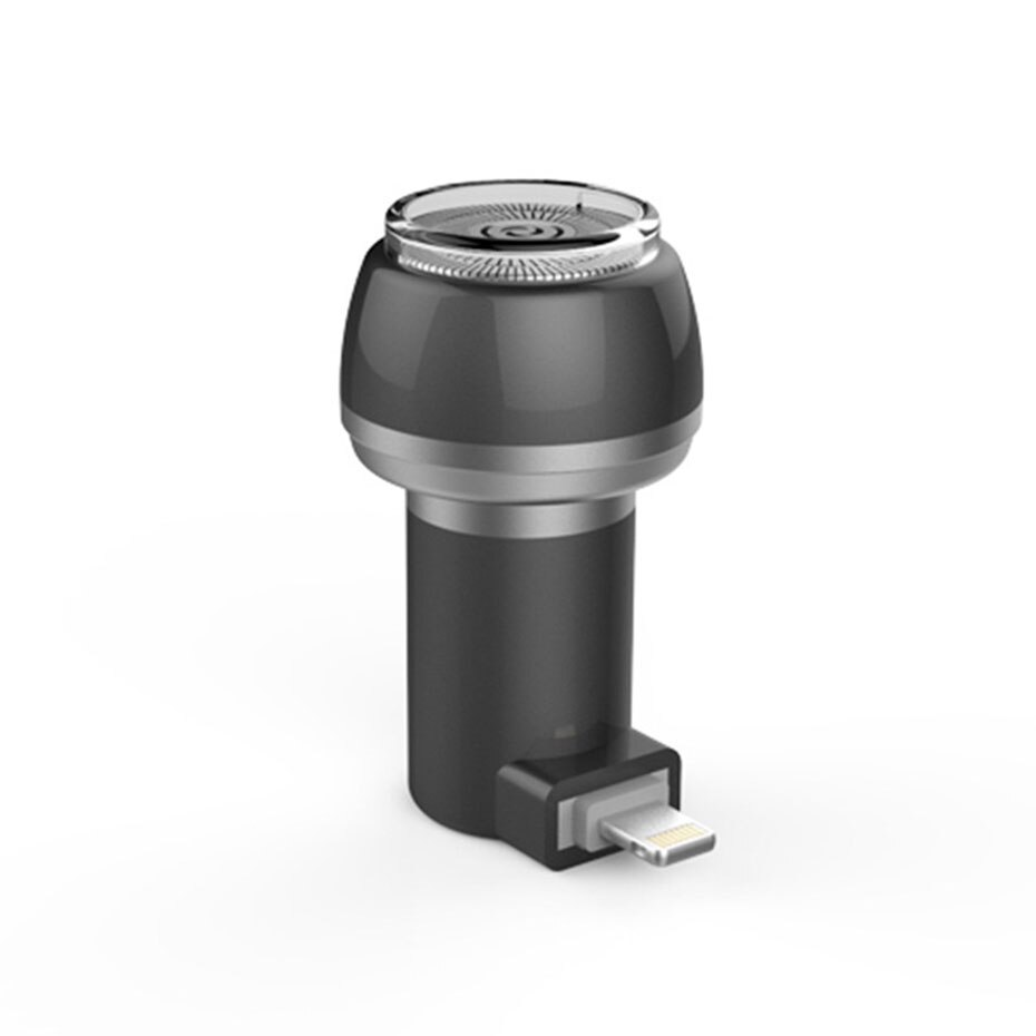 Shaving Machine Mobile Phone Shaver Mini Portable Men's Razor Washing Blade Beard Trimmer: apple gray