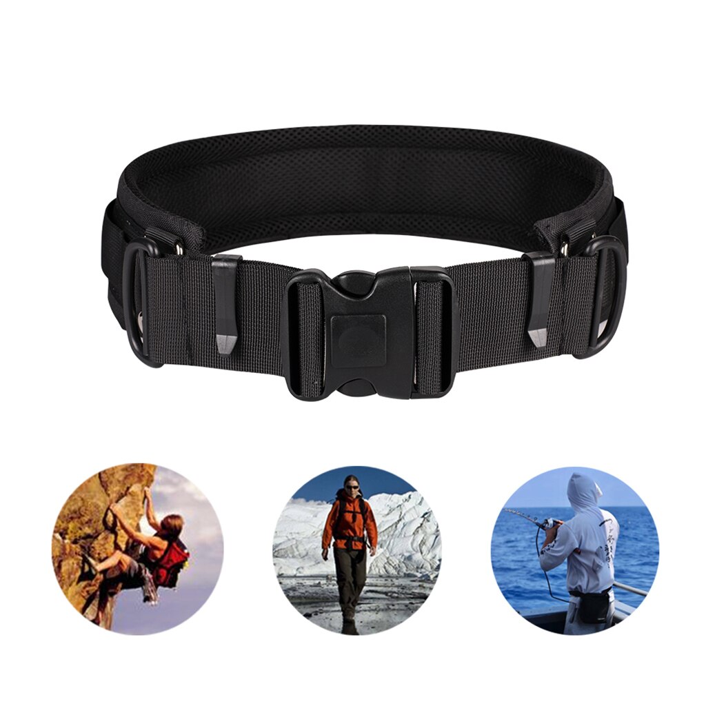Camera Adjustable Waist Belt Hang Lens Bag Case Pouch Holder Pack Strap Padded