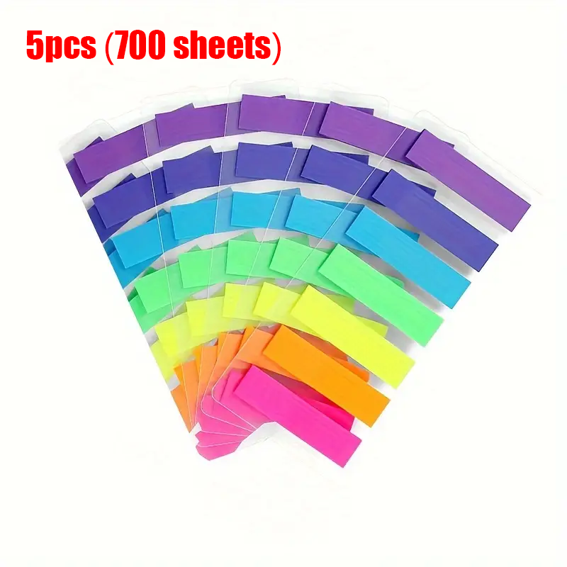 700 vellen waterdichte kleurenindexstickers indexstickers studentenleesmarkeringen kleurrijke transparante waterdichte plaknotities