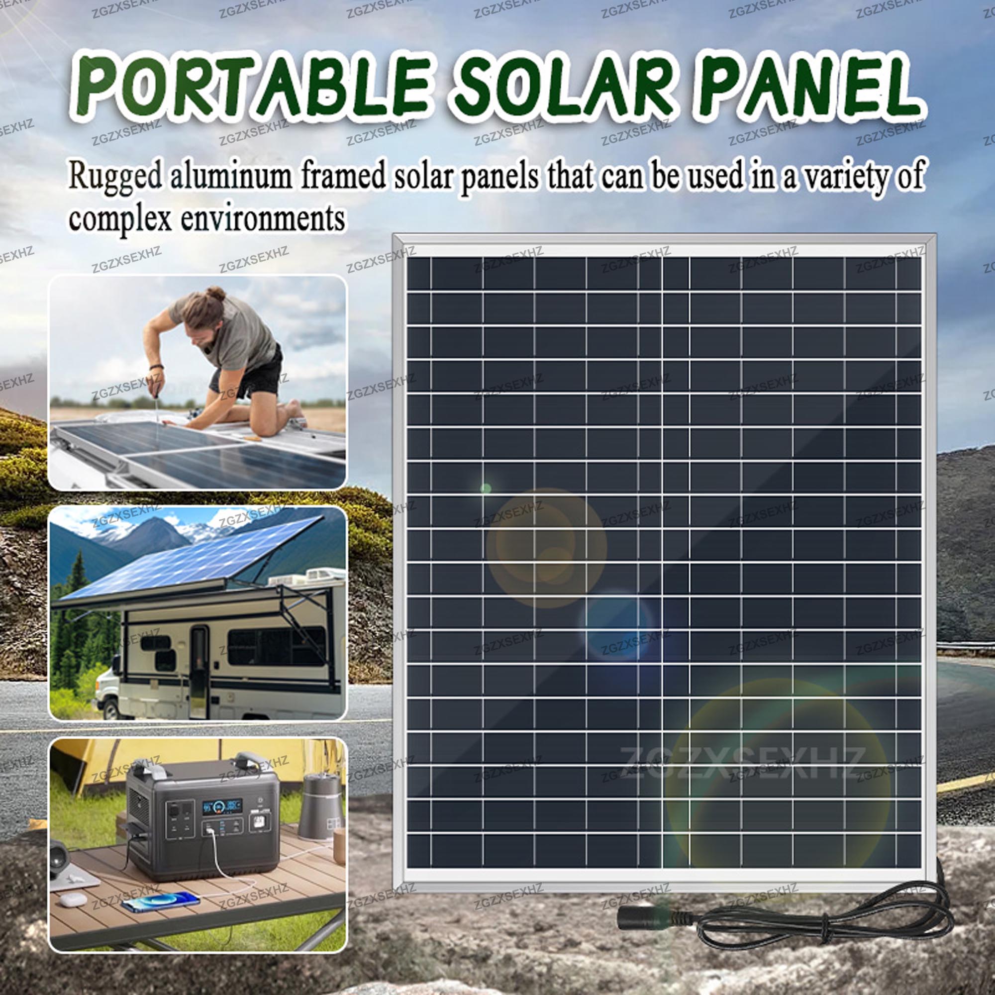Panel solar de 500 W y 12 V, controlador de 100 A, cargador rápido de baterías para hogar/camping/autocaravana/coche, kit de energía fotovoltaica móvil, sistema solar.