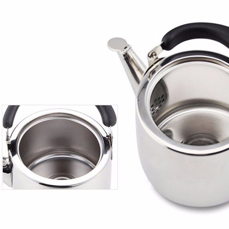 Bouilloire ménagère à gaz en acier inoxydable 304 | Bouilloire à gaz avec sifflage, bouilloire à Induction épaissie, cuisinière à sondage, bouilloire en verre émail