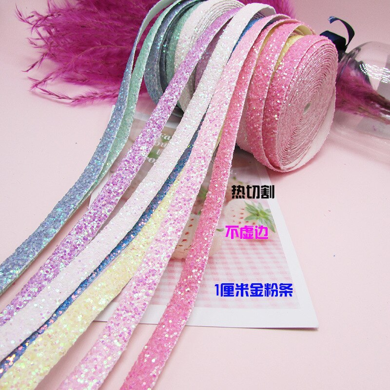 5 meter 10mm glitter pailletten linten voor doe-het-zelf knutselen naaien stof haar strikken clips accessoires feest bruiloft benodigdheden inpakpapier