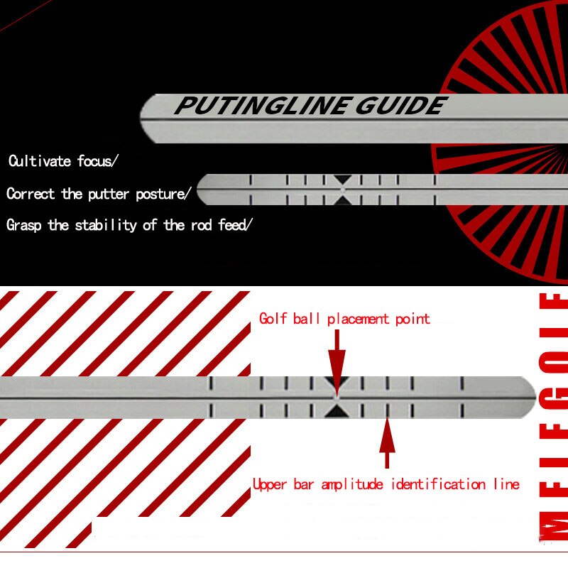 Règle de Putter de Golf, entraîneur de guidage de trajectoire, garder l&#39;alimentation pour pousser la balle avant