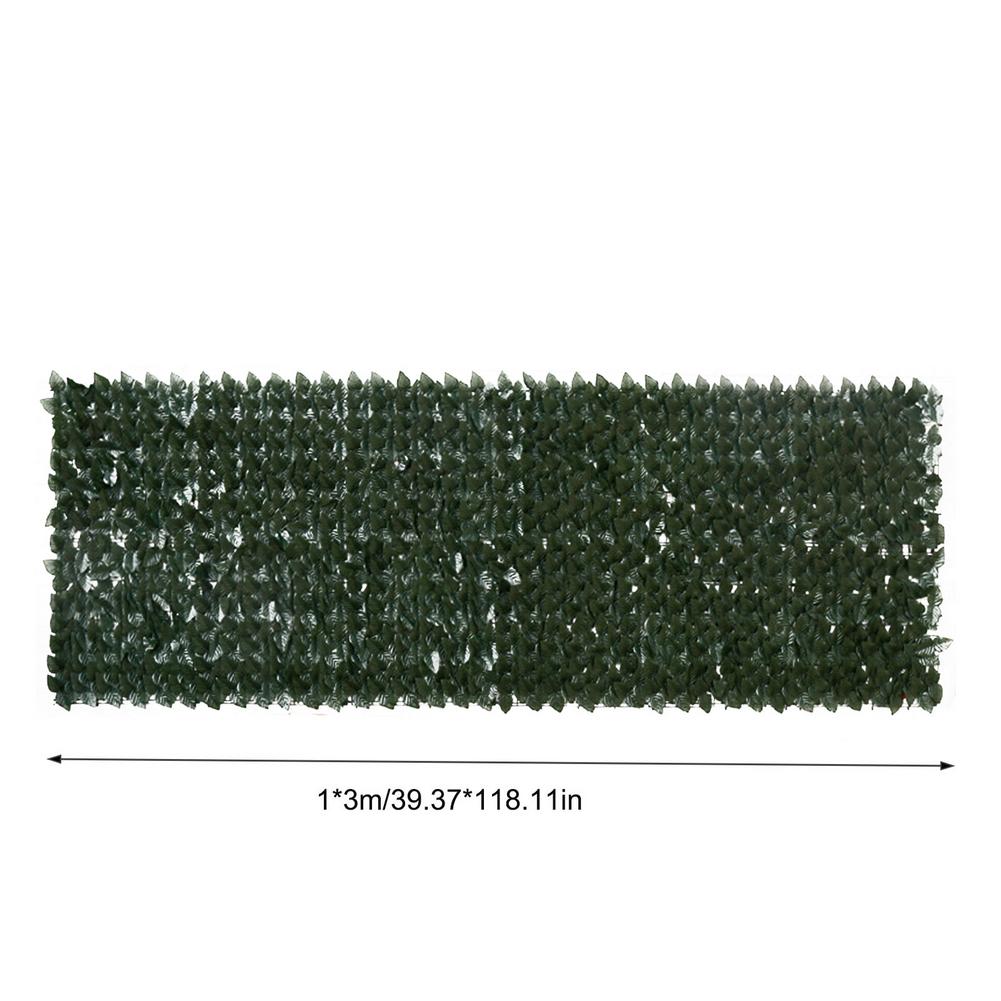 1*3M Artificial Ivy Leaf Hedge Screening Green Leaf Privacy Fence Environmental Protection Odorless Natural without Fading: B